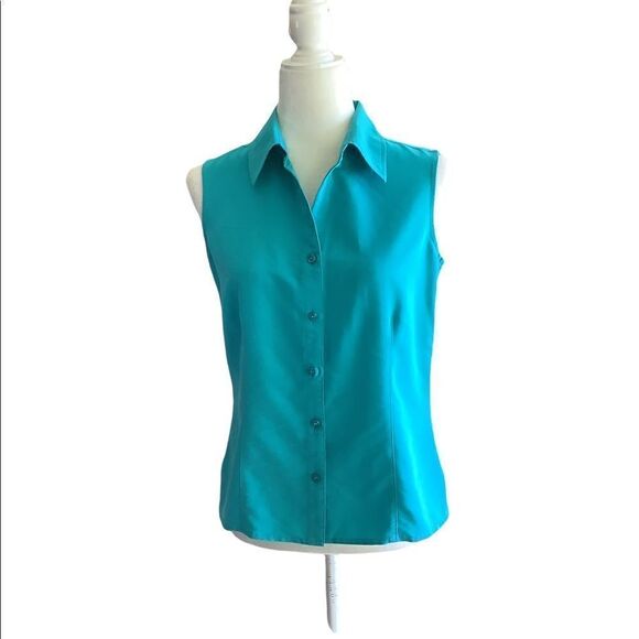 First Issue Liz Claiborne Sleeveless Top In Green. - Picture 1 of 3